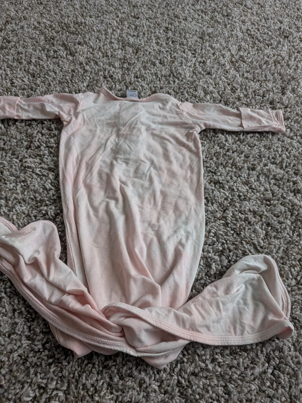 Lou Lou & Company Light Pink Baby Gown with Wooden Buttons Size NB